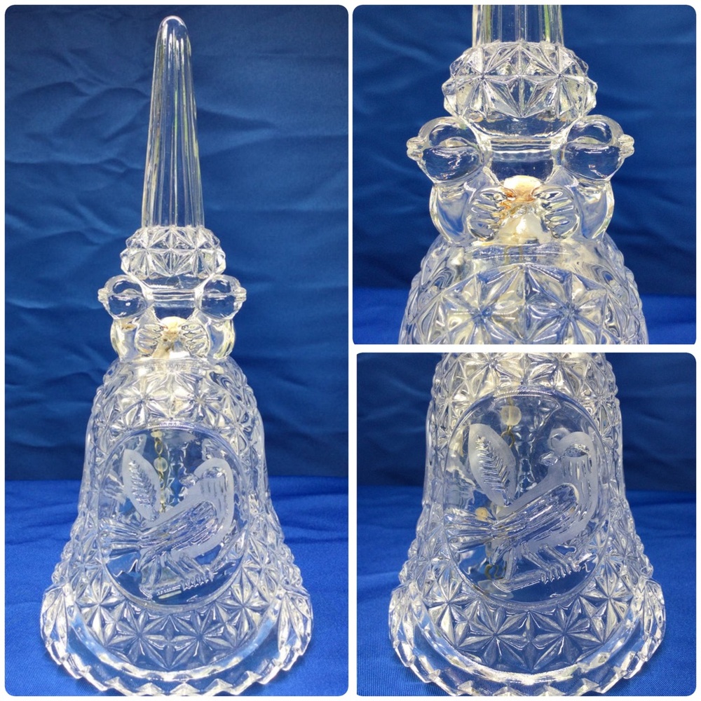 Hofbauer Byrdes Lead Crystal Bell from W. Germany, Vintage 1960s Bird Design